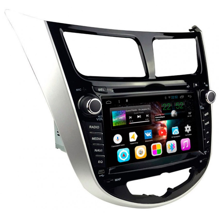 Штатное головное устройство для Hyundai Solaris на OS Android 10.1