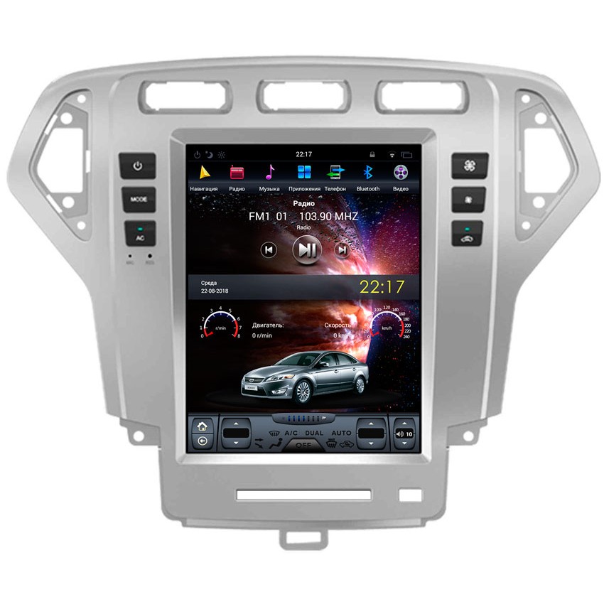 Мультимедийная система Mankana BST-1119S в стиле Tesla для Ford Mondeo  07-10г на OS Android, Экран 10,4" 