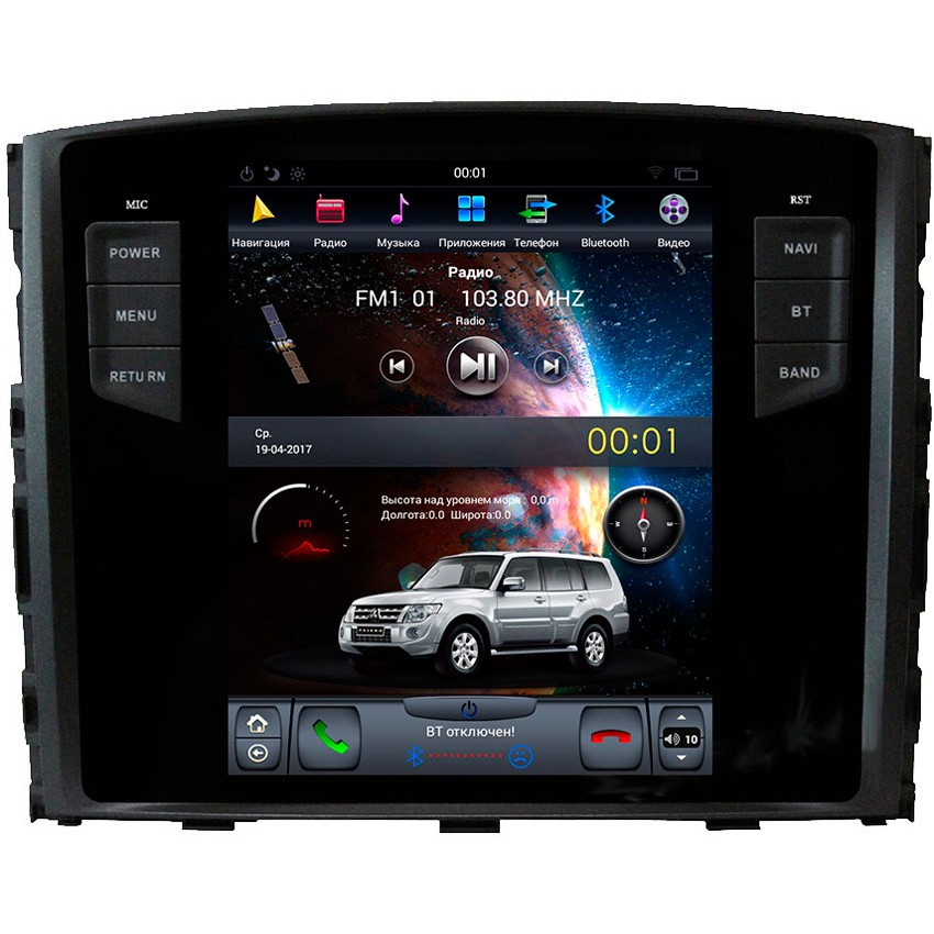 Мультимедийная система Mankana BST-1129S для Mitsubishi Pajero IV 07-21г на OS Android, Экран 9,7"