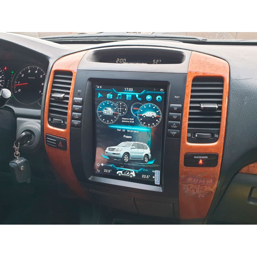 Мультимедийная система Mankana BST-1054L в стиле Tesla для Lexus GX 470 на OS Android, Экран 10,4"