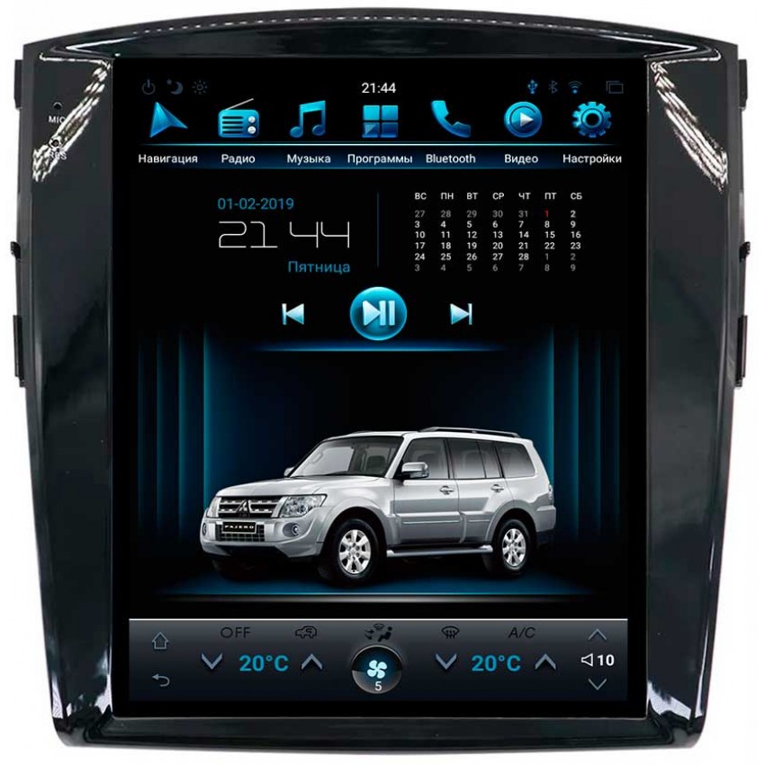 Мультимедийная система Mankana BST-1302S для Mitsubishi Pajero IV 07-21г на OS Android, Экран 12,1"