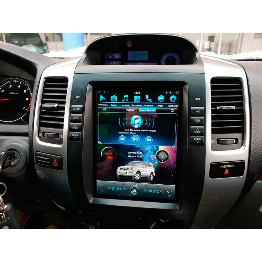 Мультимедийная система Mankana BST-1054P в стиле Tesla для Toyota LC Prado 120 на OS Android, Экран 10,4"