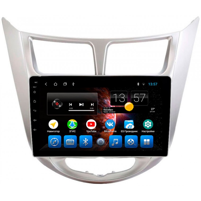 Головное устройство Mankana BS-09084 для Hyundai Solaris I 10-17г на OS Android, Экран 9"
