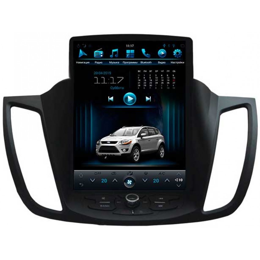 Мультимедийная система Mankana BST-1002S в стиле Tesla для Ford Kuga II 12-19г на OS Android, Экран 10,4"