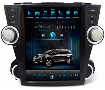 Штатное головное устройство для Toyota Highlander XU40 2007-2013 Экран 12,1"