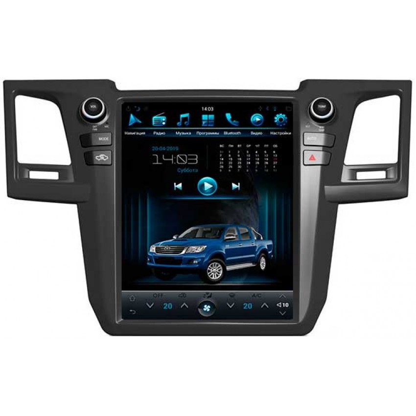 Мультимедийная система Mankana BST-1257S в стиле Tesla для Toyota Hilux, Fortuner VII Android, Экран 12,1"
