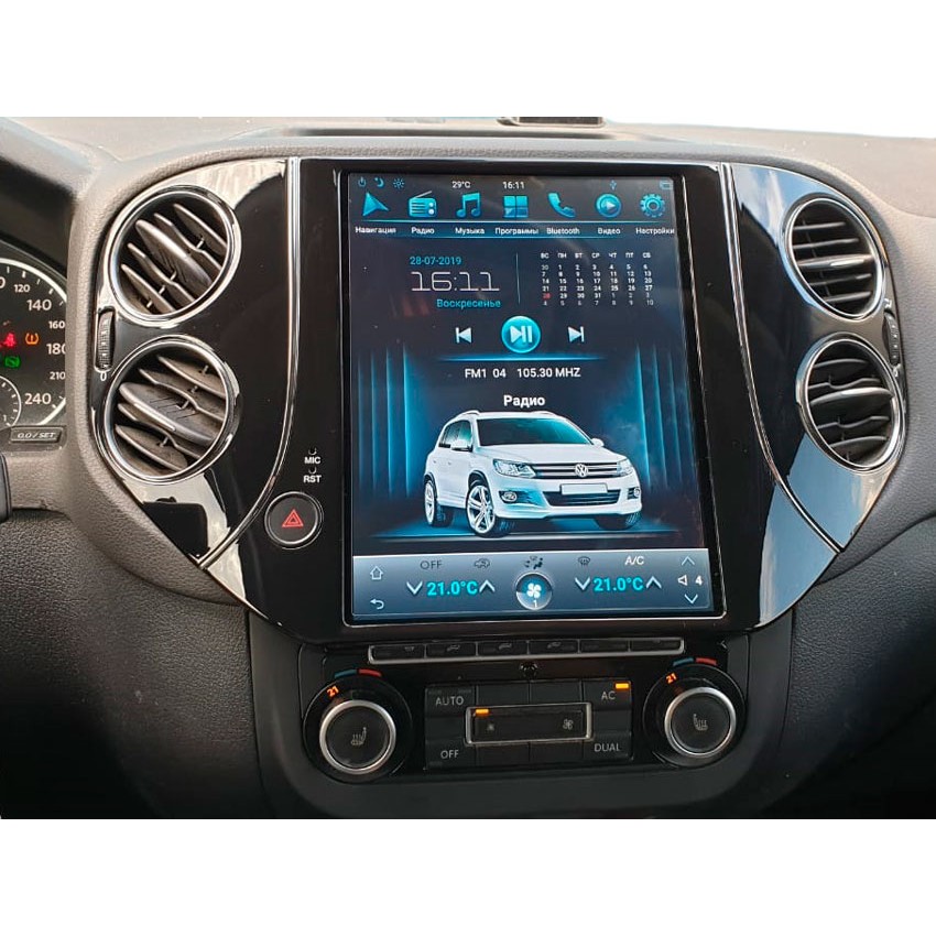 Мультимедийная система Mankana BST-1081S в стиле Тесла для VW Tiguan 07-16г на OS Android, Экран 10,4"