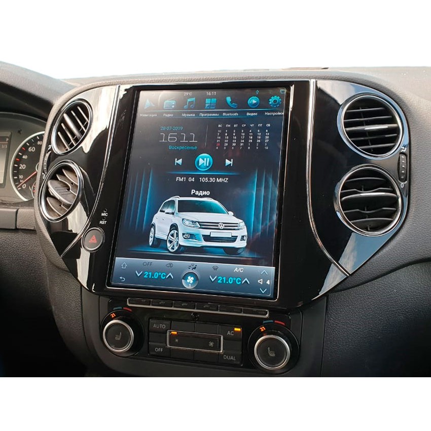 Мультимедийная система Mankana BST-1081S в стиле Тесла для VW Tiguan 07-16г на OS Android, Экран 10,4"