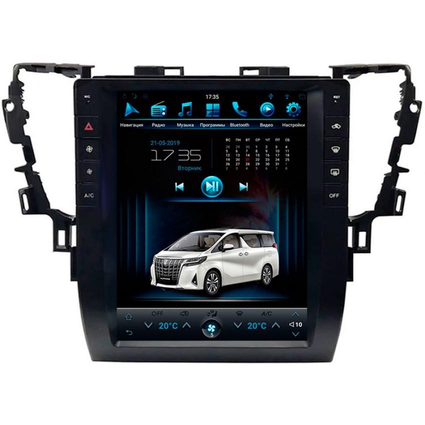 Мультимедийная система Mankana BST-1308X в стиле Тесла для Toyota Alphard H30 на OS Android, Экран 13"