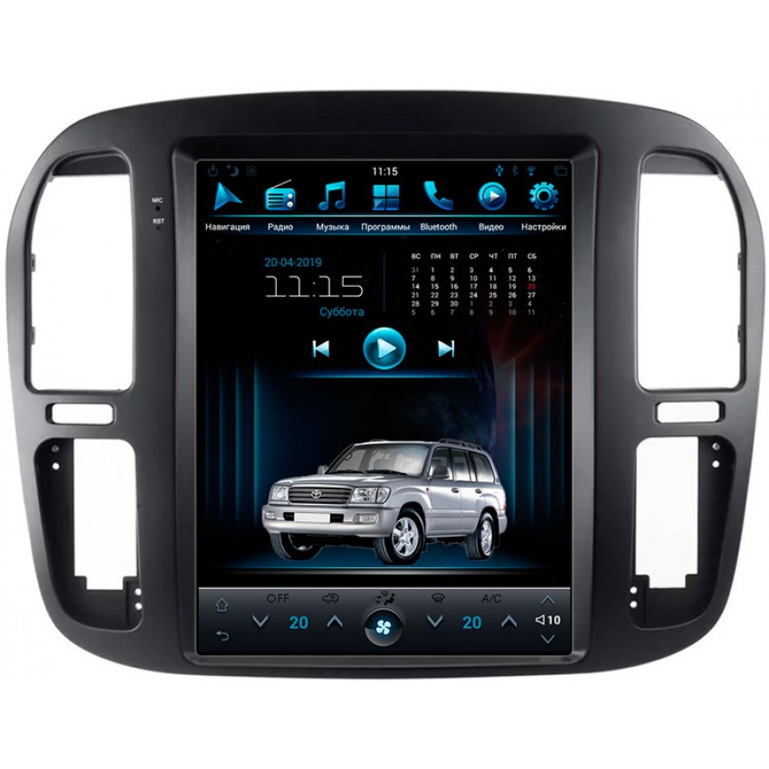 Мультимедийная система Mankana BST-1268S в стиле Tesla для Toyota LC 100 98-02г на OS Android, Экран 12,1"