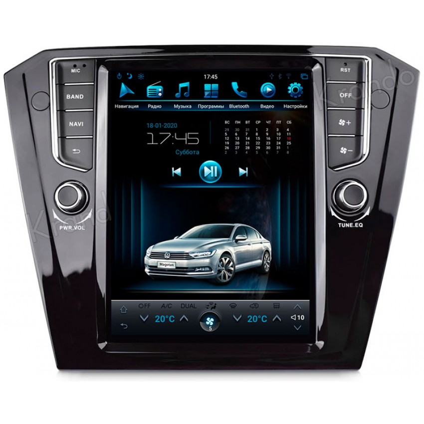 Мультимедийная система Mankana BST-1160S в стиле Тесла для VW Passat B8 15-20г на OS Android, Экран 10,4"