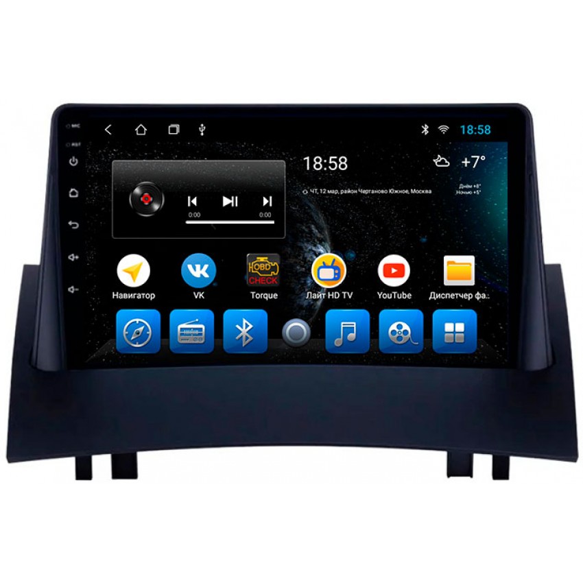 Головное устройство Mankana BS-09281 для Renault Megane II 02-09г на OS Android, Экран 9"