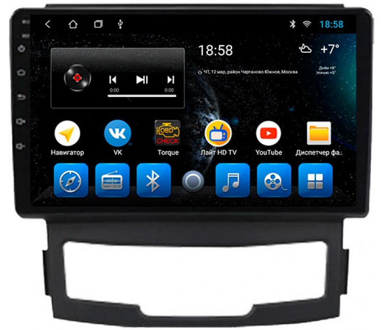 Головное устройство Mankana BS-09534 для SsangYong Actyon 11-13г на OS Android, Экран 9"