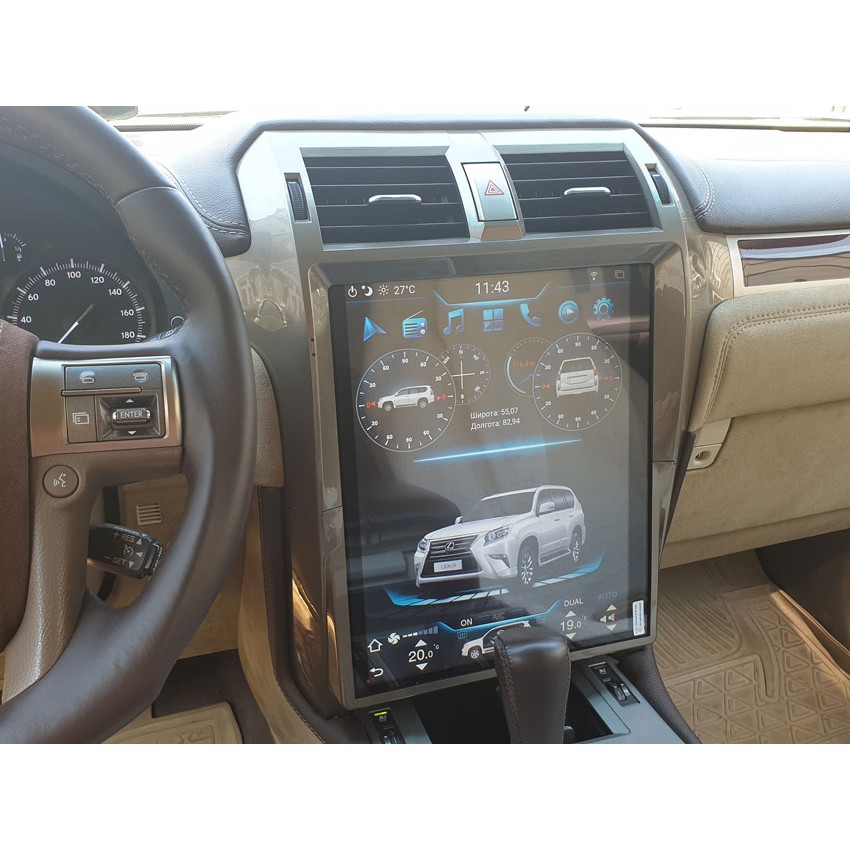 Мультимедийная система Mankana BST-1815S в стиле Tesla для Lexus GX460 на OS Android, Экран 15"