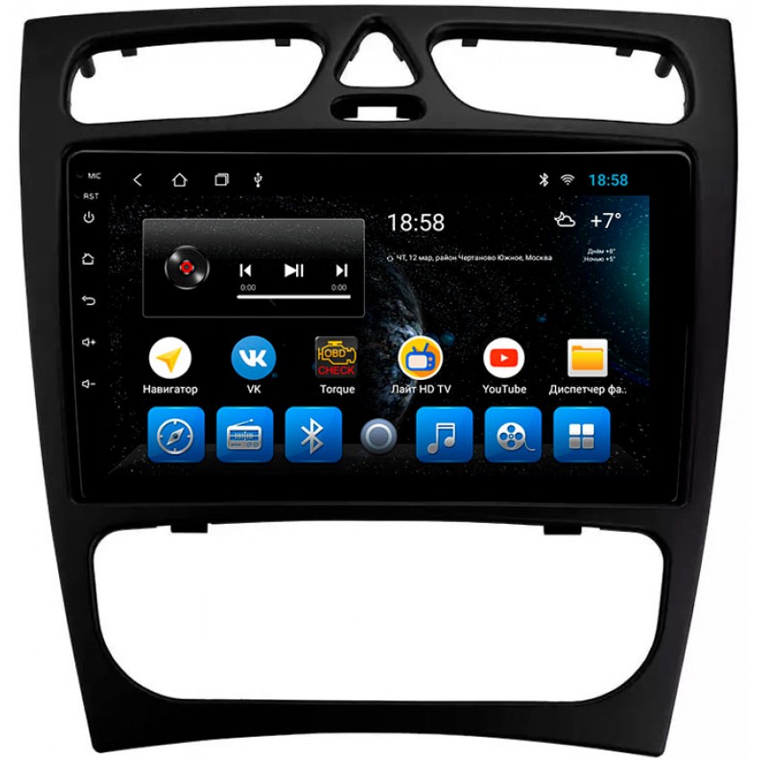 Головное устройство Mankana BS-09185 для Mercedes C-class W203 00-04г, CLK W209 02-05г на OS Android, Экран 9"