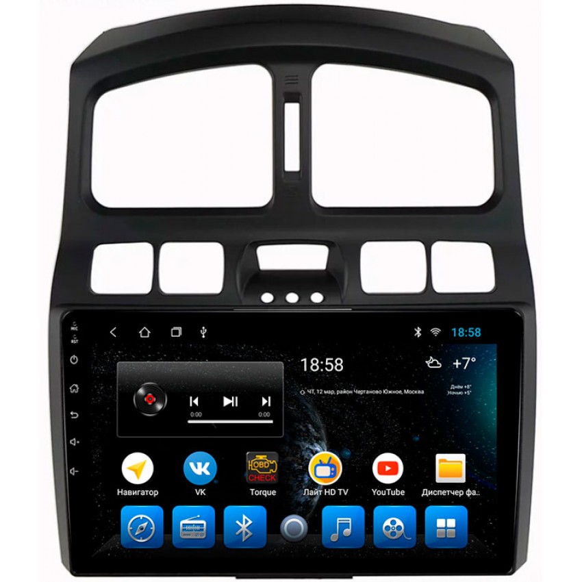 Головное устройство Mankana BS-09266 для Hyundai Santa Fe I 00-10г на OS Android, Экран 9"