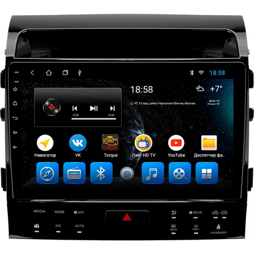 Головное устройство Mankana BS-10707 для Toyota Land Cruiser 200 Hi 07-15г на OS Android, Экран 10,1"