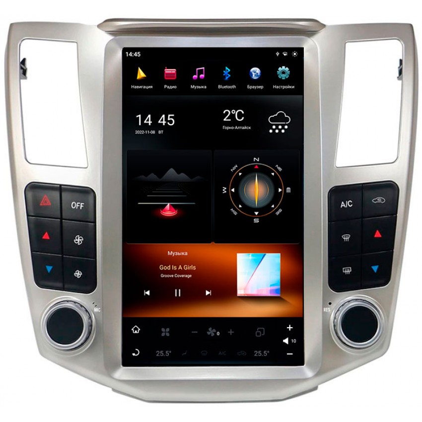 Мультимедийная система Mankana BST-1278X в стиле Tesla для Lexus RX II 03-08г на OS Android, Экран 11,8"