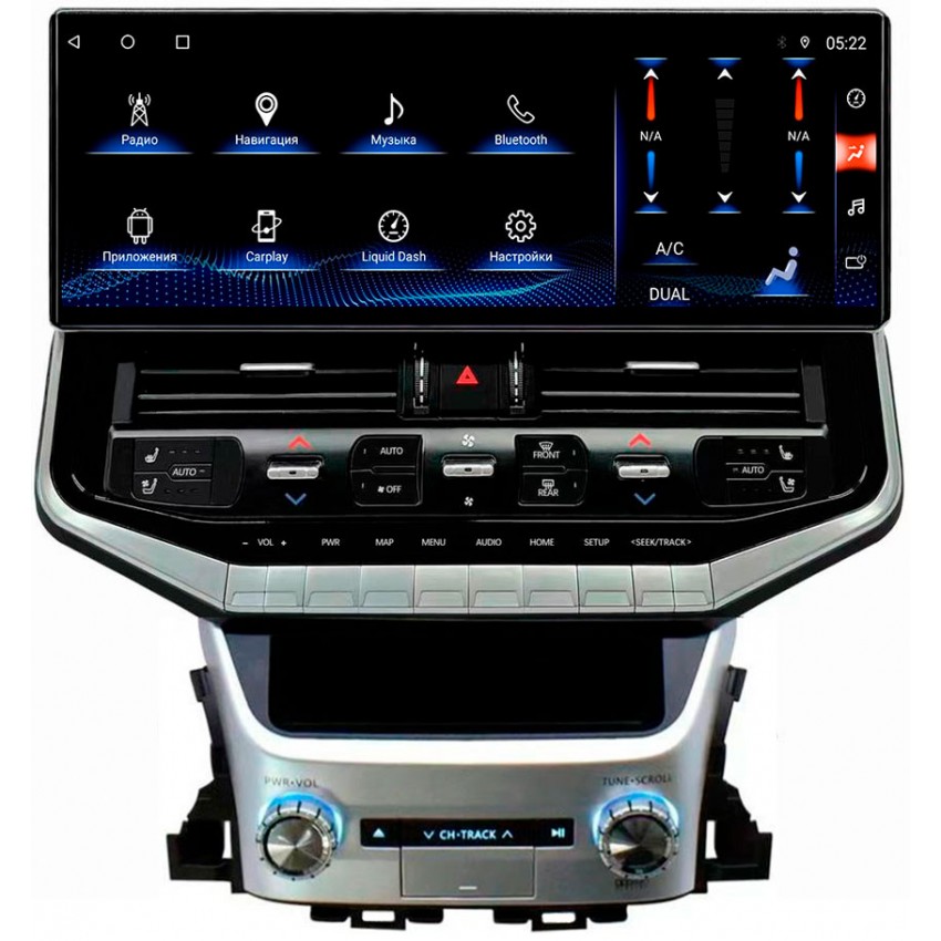Мультимедийная система Mankana BSL-16755 в стиле "LC300" для Toyota LC 200 15-21г на OS Android, Экран 16,2"