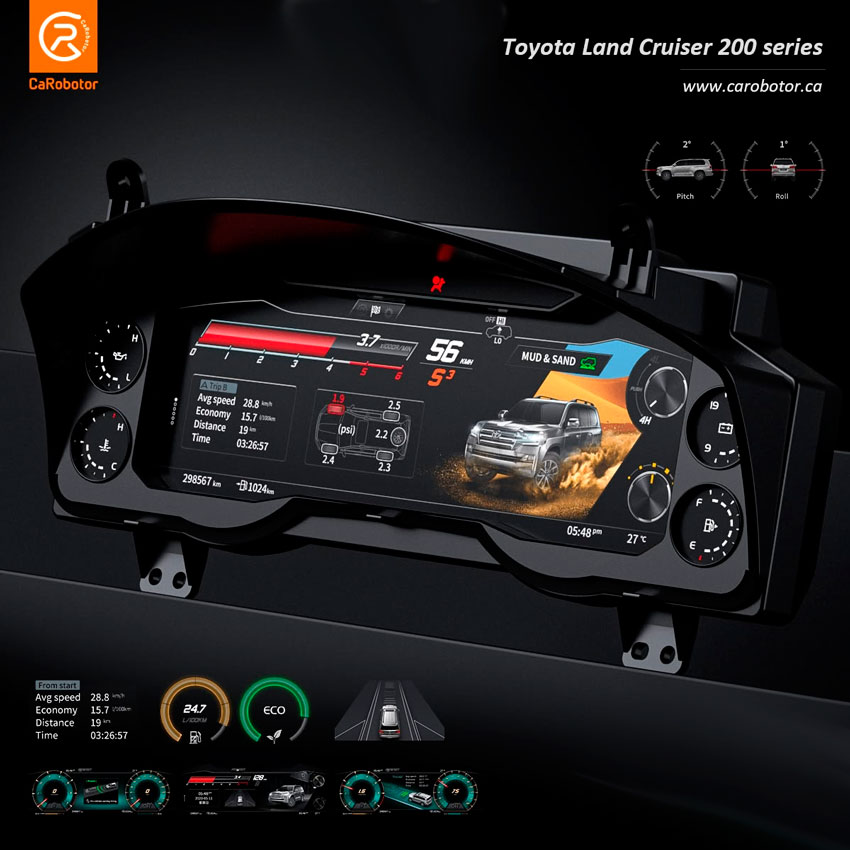 Панель приборов Carobotor Sport для Toyota Land Cruiser 200 15-21г Панель приборов Carobotor Sport для Toyota Land Cruiser 200 15-21г