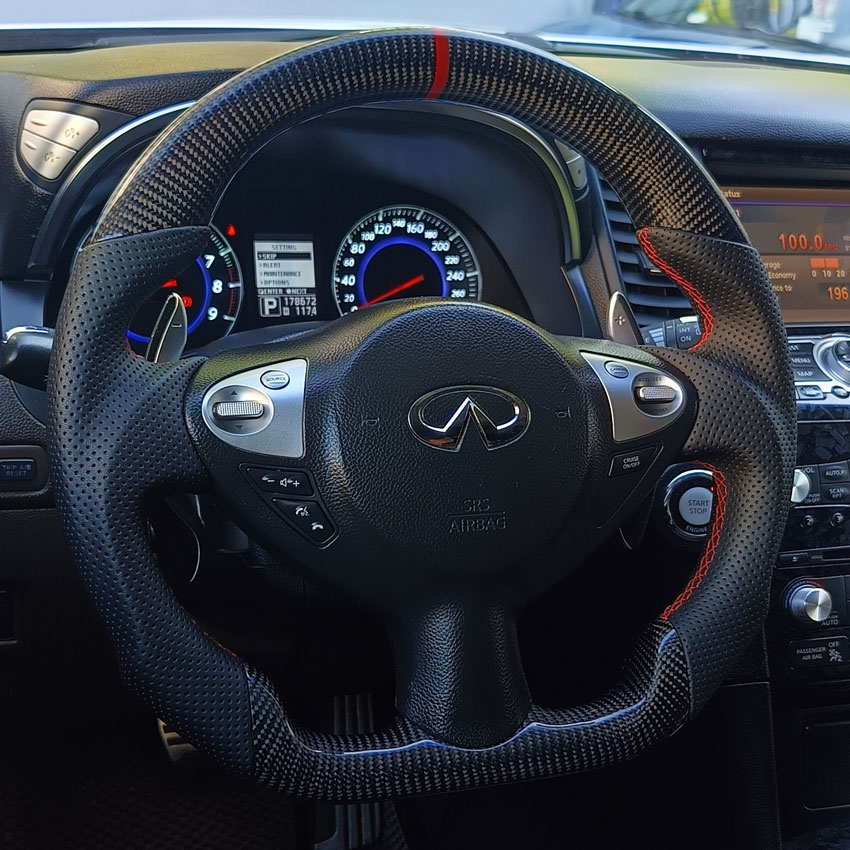 Руль анатомический для Infiniti FX S51, QX70, карбон