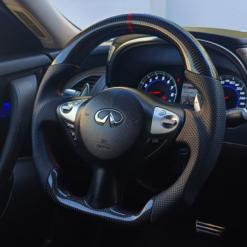 Руль анатомический для Infiniti FX S51, QX70, карбон