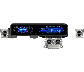 Панель приборов и магнитола для Toyota Land Cruiser 200 2015-2021 Экран 17"