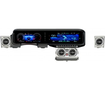 Панель приборов и магнитола для Toyota Land Cruiser 200 2007-2015 Экран 17"